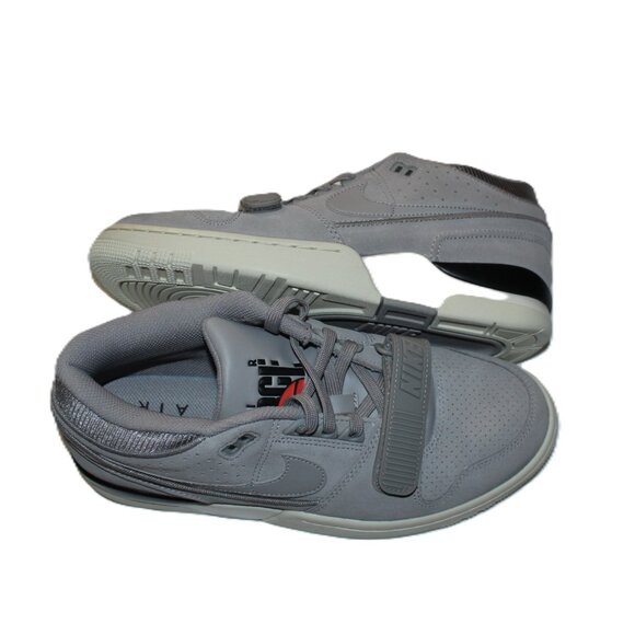 NIKE AIR FORCE MEN\'S MED GREY AAF88 LOW TOP SUEDE SNEAKERS US MEN 8.5/ WOMEN 10 main image 2